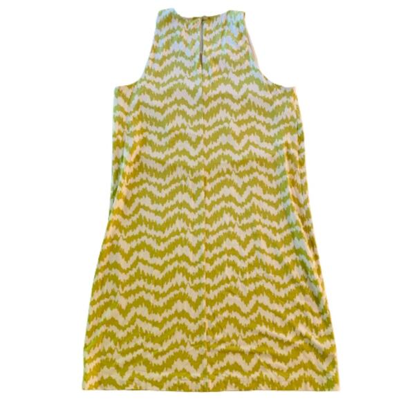 Ann Taylor Womens dress lime and white abstract chevron extra small - Picture 2 of 7